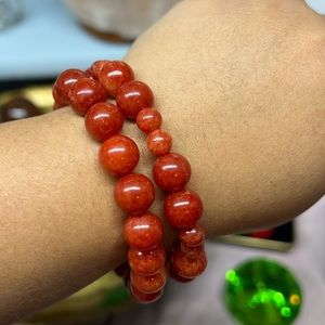 Grade AAAA Natural Coral Beads stone Bracelet Healing Stone Chakra